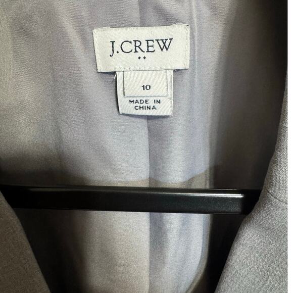 J. Crew Women's Double Button Blazer Classic Style Heathered Gray Size 10 - Picture 9 of 12